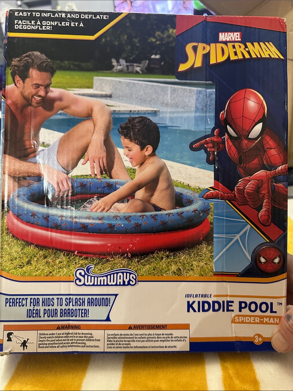 Marvel Spider-Man Inflatable Kiddie Pool - Red & Blue